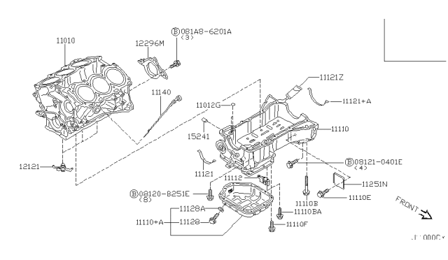 2001 Nissan Maxima  RETAINER Assembly-Oil Seal, Rear Diagram for 1229631U10