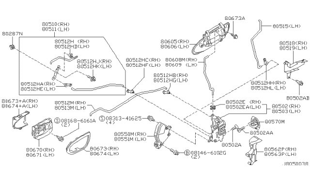 2002 Nissan Maxima  Screw Diagram for 80599AX000