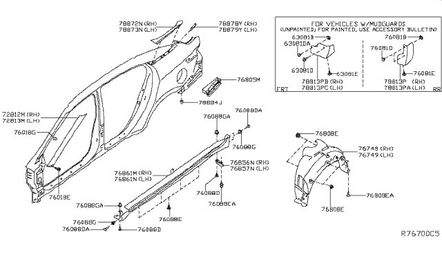 2019 Nissan Maxima  Clip Diagram for 73998CD000