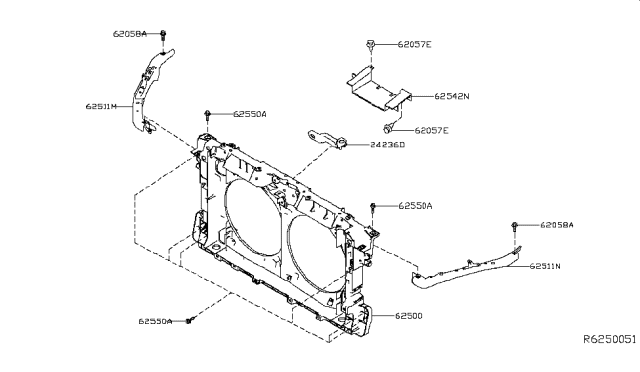 2016 Nissan Maxima  Bracket-Connector Diagram for 242363TA0A