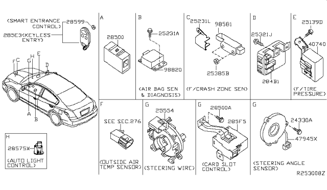 2014 Nissan Maxima Bracket Diagram for 985Q2EN000
