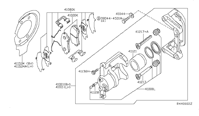2014 Nissan Maxima  Washer Diagram for 410446P01B