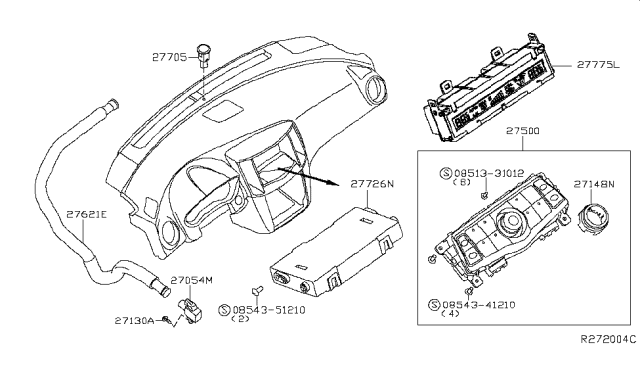 2012 Nissan Maxima  Amplifier - Control, Air Conditioner Diagram for 277609N03A