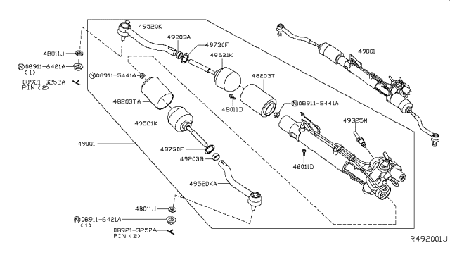 2010 Nissan Maxima  Clamp-Boot Diagram for 48055JA00A