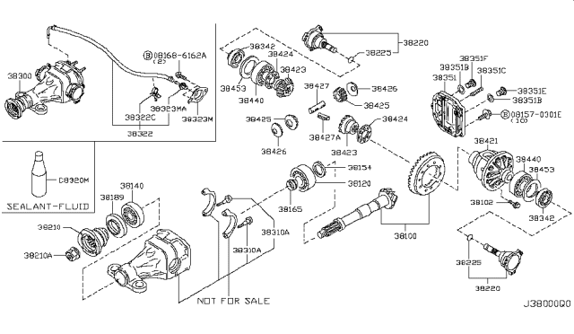 2009 Nissan Armada  Stud Diagram for 383547S00A