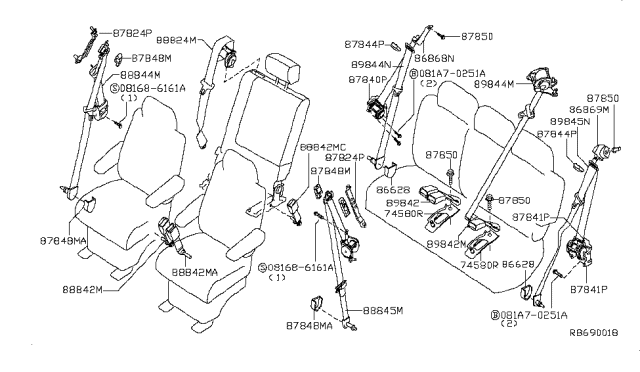 2007 Nissan Armada  Cover-Belt Anchor Diagram for 87844ZQ00B