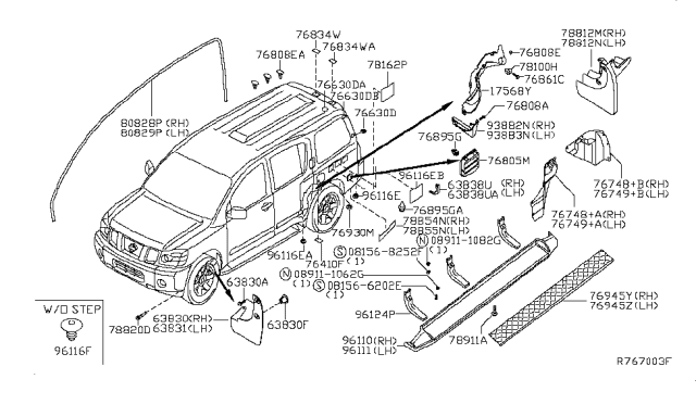 2008 Nissan Armada  Plug Rubber Diagram for 0165800541