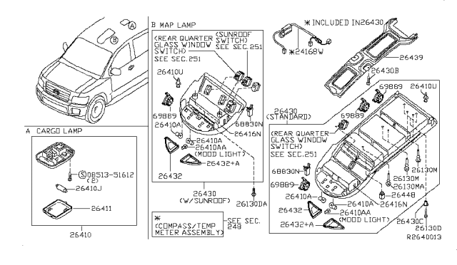 2005 Nissan Armada Bulb Diagram for 2673689902