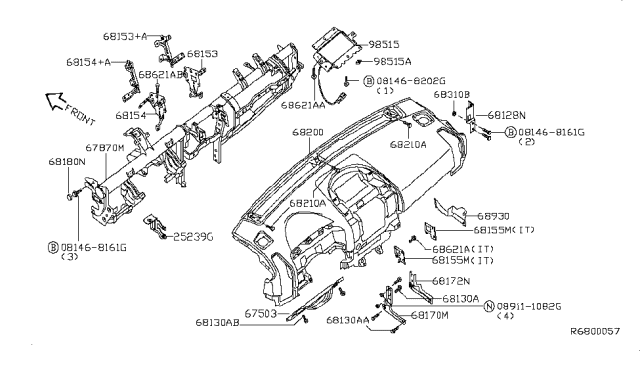 2013 Nissan Armada Screw Diagram for 0112501141