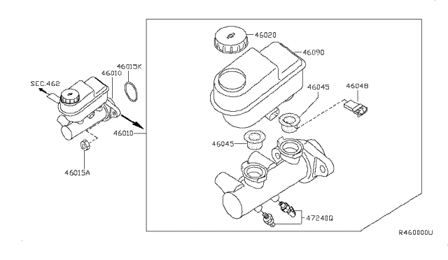 2007 Nissan Armada  Tank-Oil Reservoir Diagram for 460917S000