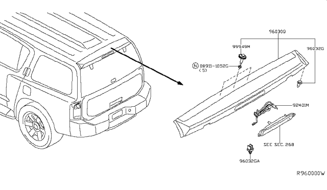 2015 Nissan Armada  Clip Diagram for 015530127U
