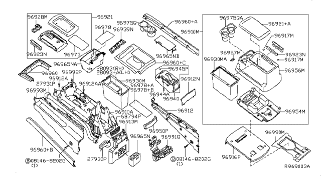2007 Nissan Armada  Air Outlet-Console Diagram for 68794ZC000