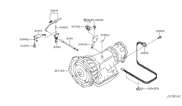 2014 Nissan Armada  Sensor Assembly-Revolution Diagram for 319351XJ0A