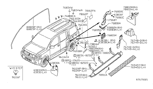 2006 Nissan Armada Cap Diagram for 0128100251