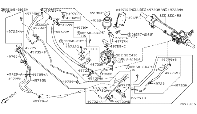 2011 Nissan Armada  Bracket-Reservoir Tank Diagram for 491917S000
