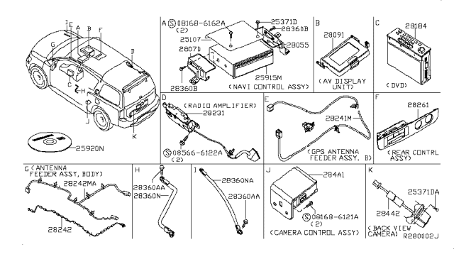 2006 Nissan Armada  Wire-Bonding Diagram for 283607S200