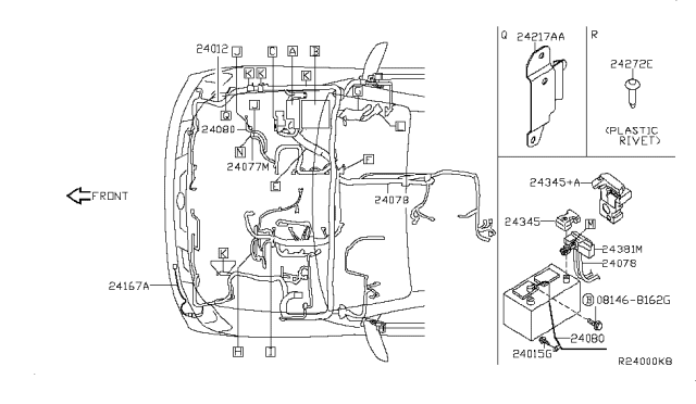 2007 Nissan Armada  Harness Assy-Engine Diagram for 240777S200