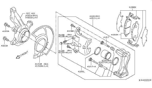 2017 Nissan Versa Note  Plate-BAFFLE Diagram for 411613VA0B