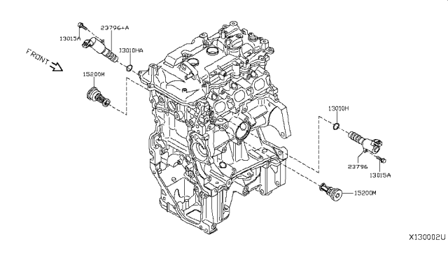 2014 Nissan Versa Note Valve Assembly-SOLENOID Diagram for 23796ED00D
