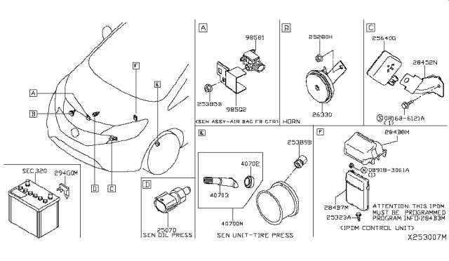 2018 Nissan Versa Note  Tpms Tire Pressure Monitoring Sensor Diagram for 407003AN0D