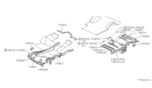 1990 Nissan Van  Washer Diagram for 089154385A