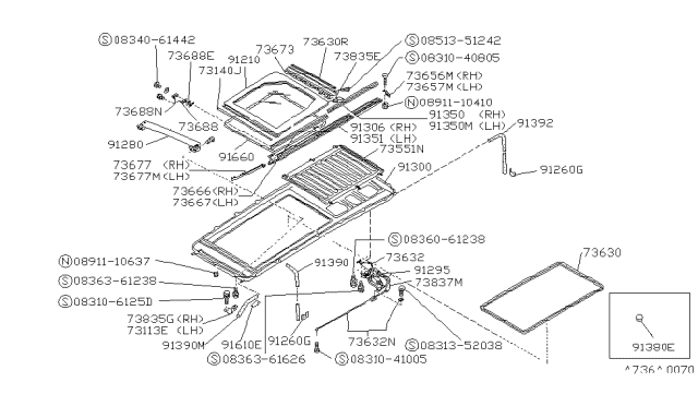 1989 Nissan Van  Screw Diagram for 0836361626