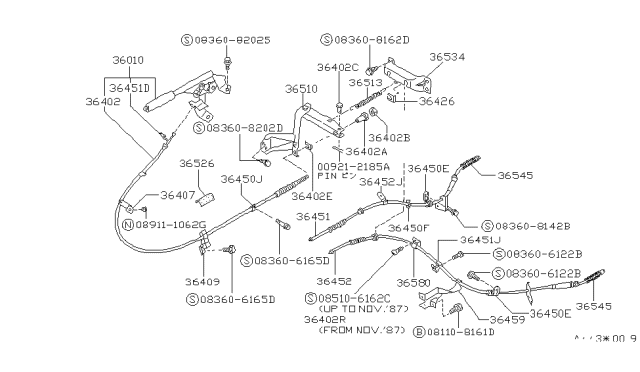 1989 Nissan Van  Screw-Machine Diagram for 083608142B