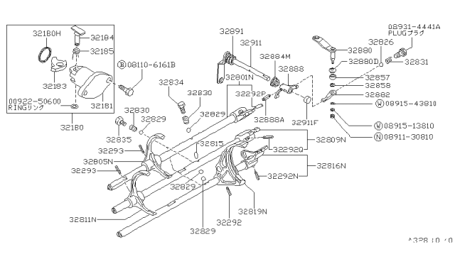 1990 Nissan Van  Nut Diagram for 0891130810