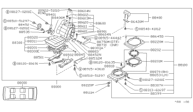 1990 Nissan Van  Screw-Tapping Diagram for 0831361697