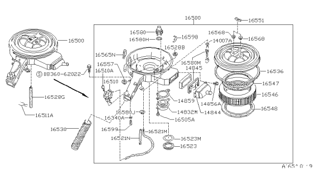 1987 Nissan Pulsar NX Cap-Connector Diagram for 16599N8200