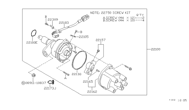 1989 Nissan Pulsar NX  Seal-O Ring Diagram for 2213178A00