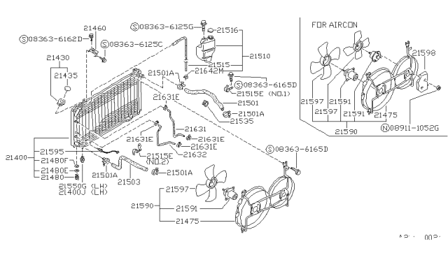1987 Nissan Pulsar NX  Tank Assy-Reserve Diagram for 2171080M10