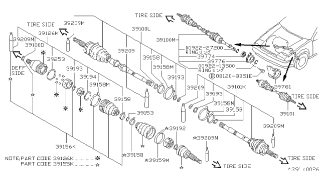 1987 Nissan Pulsar NX Ring-Snap Diagram for 3822565A05