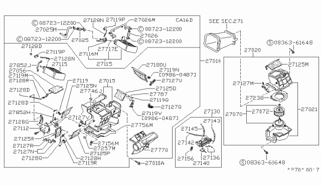 1988 Nissan Pulsar NX  Clip-SHROUD Diagram for 21476B0100