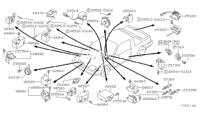 1989 Nissan Pulsar NX  Bolt Diagram for 0114100321