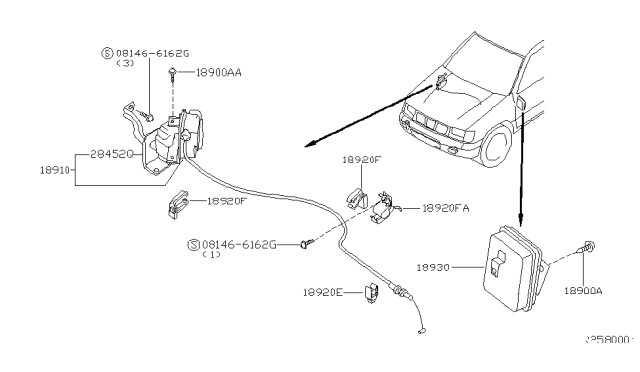 2002 Nissan Frontier  Controller Assy-ASCD Diagram for 189302Z800