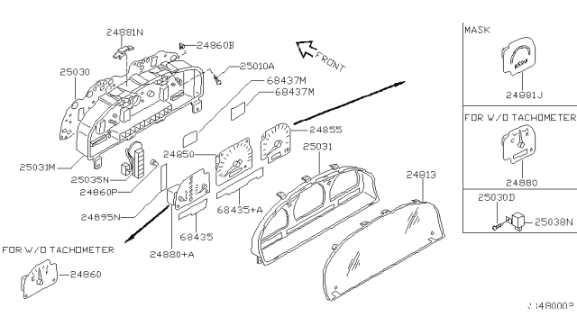 1998 Nissan Frontier  Buzzer Assy Diagram for 2635089919