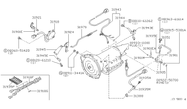 2003 Nissan Frontier  Nut-Hex Diagram for 089113441A