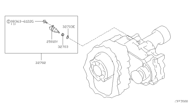2001 Nissan Frontier Pinion Assy-Speedometer Diagram for 327029Z017