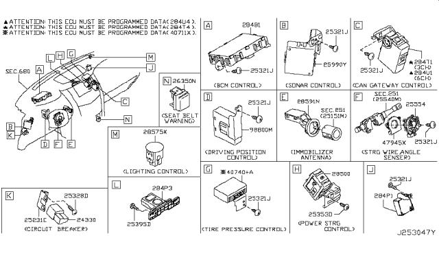 2017 Nissan Armada  Antenna Assy-Immobilizer Diagram for 285901LA0A