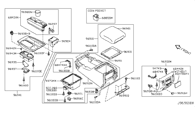 2017 Nissan Armada  Mask-Tv Tuner Diagram for 684741LA0A