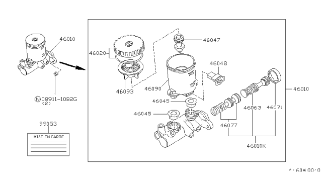 1988 Nissan Maxima  Cap Oil Reservoir Diagram for 4602058E21