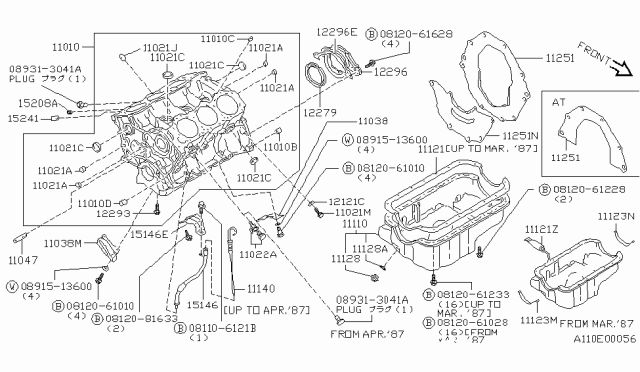 1987 Nissan Maxima  Valve Assembly-Regulator Diagram for 1524140F00