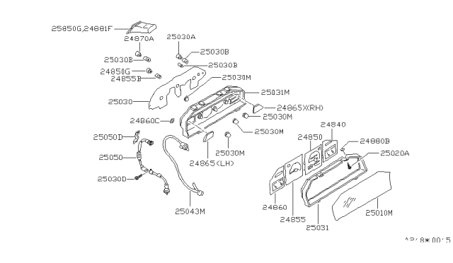 1986 Nissan Maxima  Fuel Meter Diagram for 2486015E00
