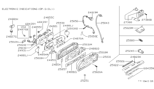 1986 Nissan Maxima Socket-Bulb Diagram for 26260N8210