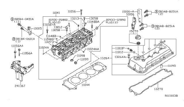 2011 Nissan Altima Bolt-R/COVER Diagram for 13224ZX00A