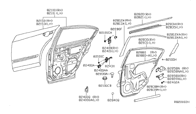 2007 Nissan Altima Nut Diagram for 012210004U