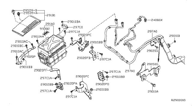 2008 Nissan Altima Clip Diagram for 295D9JA81B