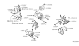Diagram for 2004 Nissan Maxima Engine & Trans Mounting