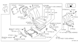 Diagram for 2002 Nissan Maxima Front Seat Components